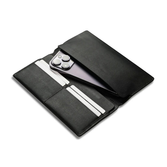 Premium MagFolio Long Wallet Gray Leather